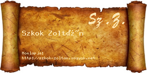 Szkok Zoltán névjegykártya