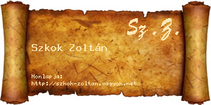 Szkok Zoltán névjegykártya